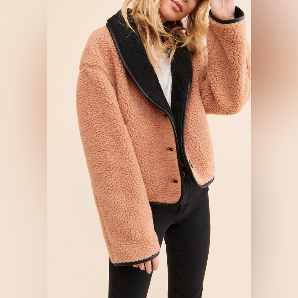 Moon River Shawl Collar Sherpa Jacket